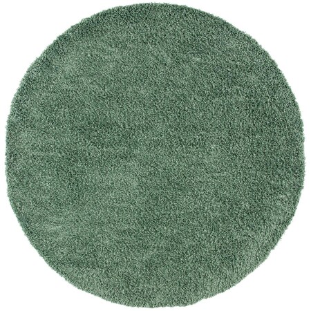 Safavieh 5 x 5 ft. August Shag 200 Power Loomed Round Area Rug, Green AUG200Y-5R